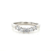 Load image into Gallery viewer, Platinum, 0.60ct Diamond Wave Wedding Ring
