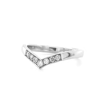 Load image into Gallery viewer, Platinum,0.28ct Diamond Wishbone Eternity Ring
