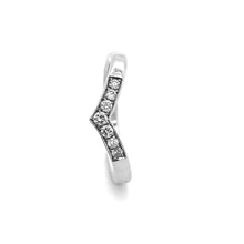 Load image into Gallery viewer, Platinum,0.28ct Diamond Wishbone Eternity Ring
