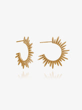 Load image into Gallery viewer, Electric Goddess Medium Hoop Earrings, Gold
