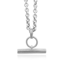 Load image into Gallery viewer, Chunky T-Bar Necklace, Silver
