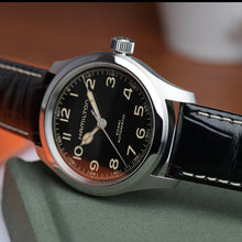 Load image into Gallery viewer, Khaki Field Murph Auto 38mm, Black Dial &amp; Leather Strap

