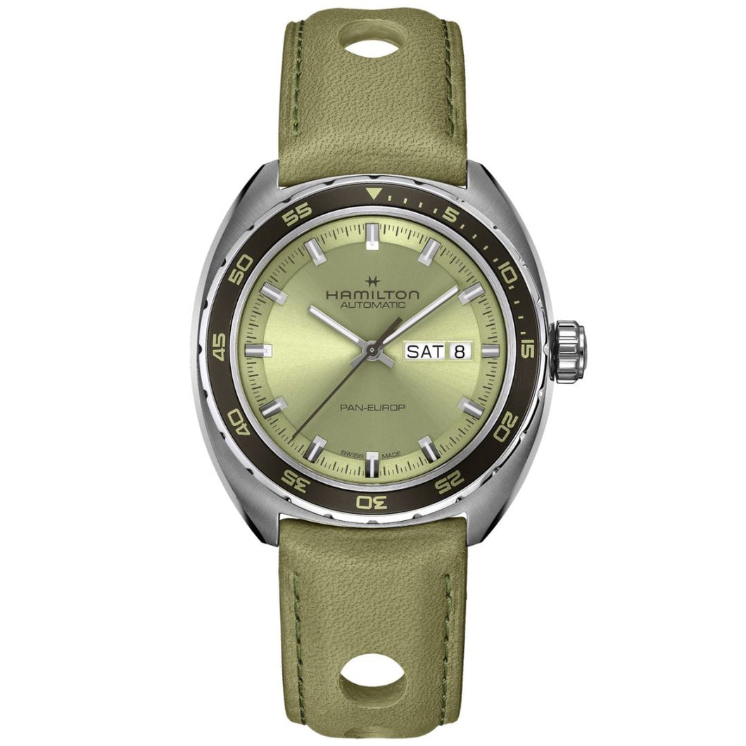 American Classic Pan-Europ Day/Date Auto, Sage Green Dial & Interchangible Straps