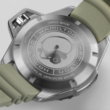 Load image into Gallery viewer, Khaki Navy Frogman Auto, Black Dial &amp; Green Rubber Strap
