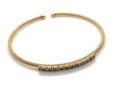 Load image into Gallery viewer, 18ct Yellow Gold Diamond Torque Bangle
