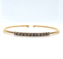 Load image into Gallery viewer, 18ct Yellow Gold Diamond Torque Bangle
