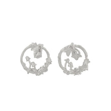 Load image into Gallery viewer, Woodland Loop Stud Earrings, Silver
