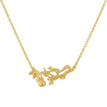 Load image into Gallery viewer, Scampering Squirrel Inline Branch Necklace, Gold
