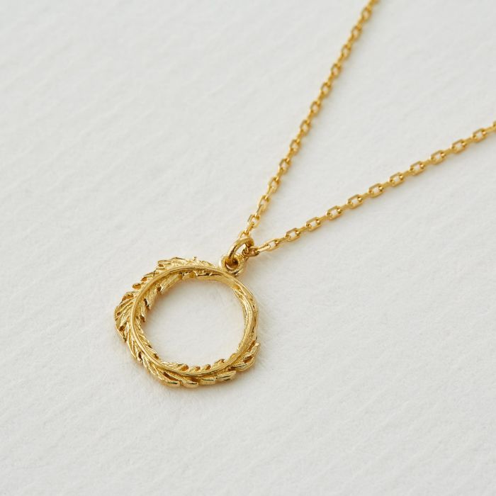 Plume Loop Necklace Necklace, 18ct Gold