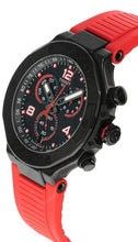 Load image into Gallery viewer, T-Race Chronograph, Black Dial &amp; Red Silicone Strap
