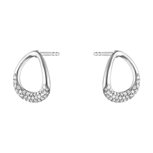 Load image into Gallery viewer, Offspring Studs, Diamond Pavé &amp; Silver
