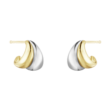 Load image into Gallery viewer, Curve Earrings Silver &amp; 18ct Yellow Gold, Small
