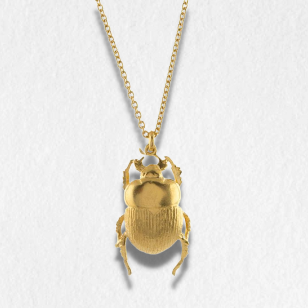 Dor Beetle Necklace, Gold