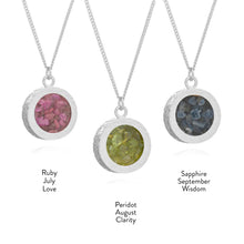 Load image into Gallery viewer, Classic Birthstone Amulet Necklace, Silver
