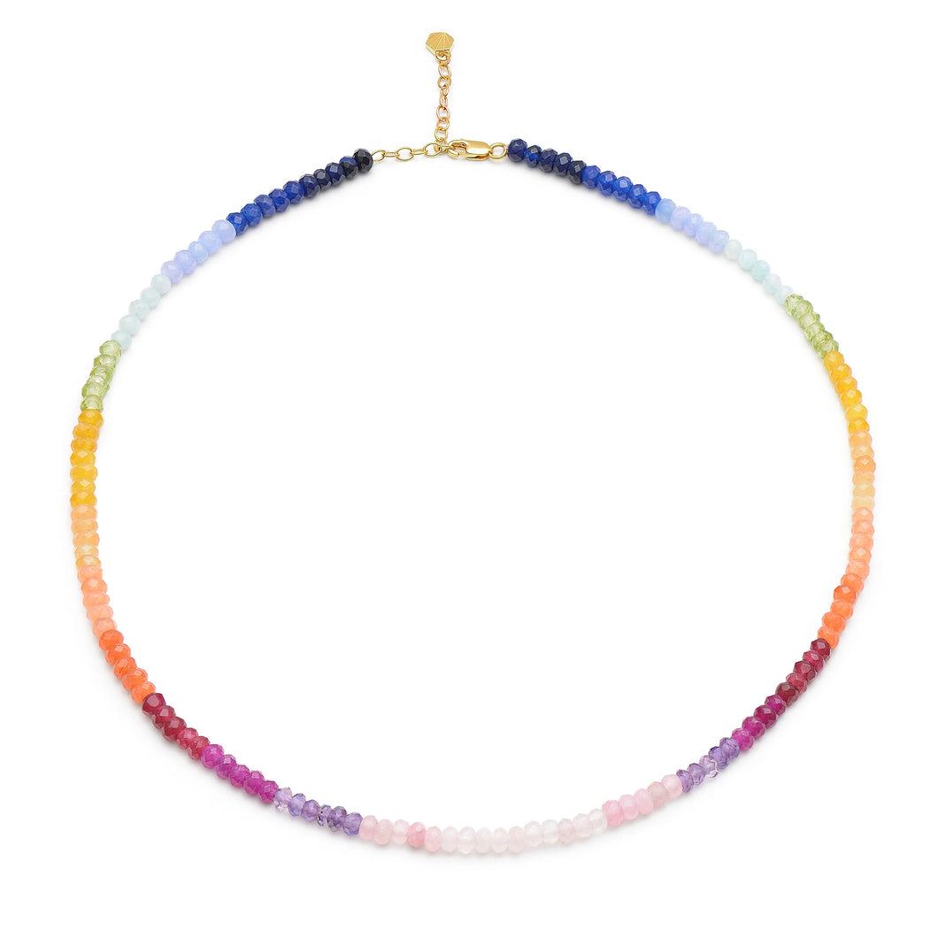 Rainbow Sunset Gemstone Necklace