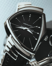 Load image into Gallery viewer, Ventura Quartz 32.3mm, Black Dial &amp; Leather Strap
