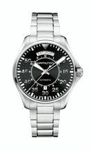 Load image into Gallery viewer, Khaki Aviation Pilot Day Date Auto, Black Dial, Stainless Steel Bracelet
