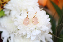 Load image into Gallery viewer, 18ct Red Gold Rose Quartz Earrings

