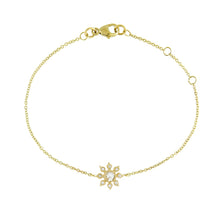 Load image into Gallery viewer, Multi Diamond Flower Bracelet, 18ct Yellow Gold
