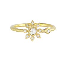 Load image into Gallery viewer, Multi Diamond Flower Ring, 18ct Yellow Gold
