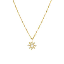 Load image into Gallery viewer, Multi Diamond Flower Necklace, 18ct Yellow Gold
