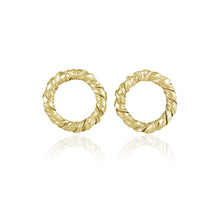 Load image into Gallery viewer, Small Round Twist Studs, 9ct Yellow Gold

