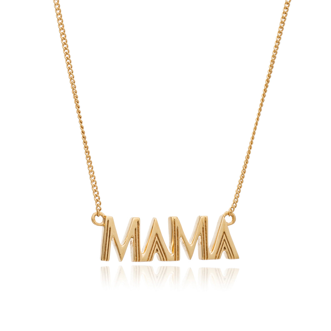 Mama Necklace,  Gold
