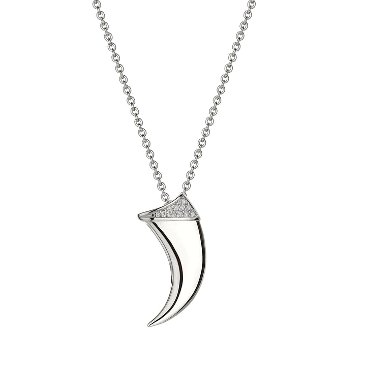 Talon Claw Diamond Pendant, Silver
