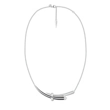 Load image into Gallery viewer, Sabre Deco Horizontal Necklace, Silver &amp; Ceramic
