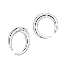 Load image into Gallery viewer, Qull Large Hoop Earrings, Silver
