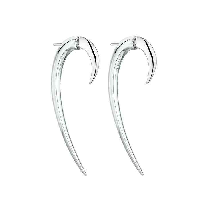 Hook Size 2 Earrings, Silver