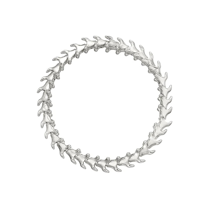 Serpent's Trace Slim Bracelet, Silver