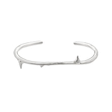 Load image into Gallery viewer, Rose Thorn Bangle, Silver

