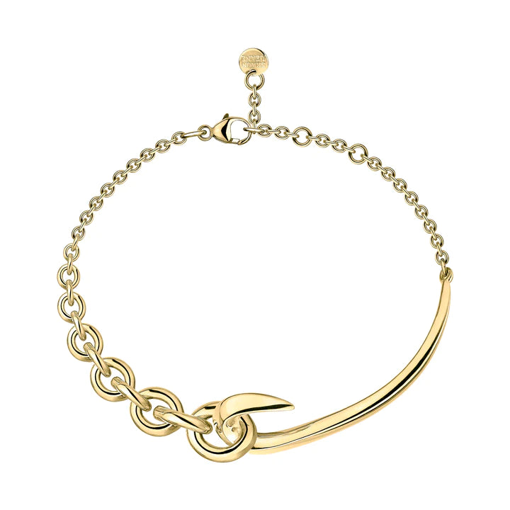 Hook Chain Bracelet, Yellow Gold Vermeil