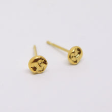 Load image into Gallery viewer, Full Moon Stud Earrings, Gold

