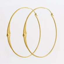 Load image into Gallery viewer, Super Moon Hoop Earrings, Gold
