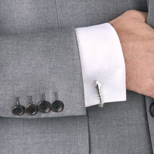 Load image into Gallery viewer, Serpent&#39;s Trace Cufflinks, Silver
