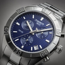 Load image into Gallery viewer, Tissot PR 100 Sport Gent Chronograph, Blue Dial &amp; Stainless Steel Bracelet
