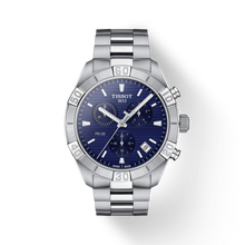 Load image into Gallery viewer, Tissot PR 100 Sport Gent Chronograph, Blue Dial &amp; Stainless Steel Bracelet
