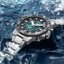 Load image into Gallery viewer, Seastar 1000 Quartz Chronograph, Green Dial &amp; Stainless Steel Bracelet
