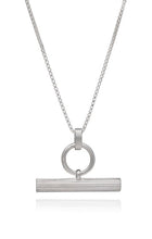 Load image into Gallery viewer, Ridged T-Bar Necklace, Silver
