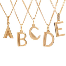 Load image into Gallery viewer, Art Deco Initial Necklace, Gold
