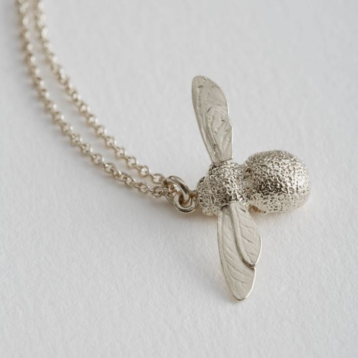 Baby Bee Necklace, Silver
