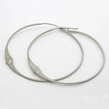 Load image into Gallery viewer, Super Moon Hoop Earrings, Silver
