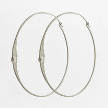 Load image into Gallery viewer, Super Moon Hoop Earrings, Silver
