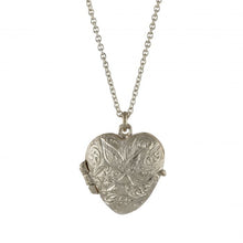 Load image into Gallery viewer, Victoriana Keepsake Heart Locket, Silver
