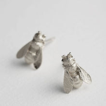 Load image into Gallery viewer, Large Honey Bee Studs, Silver
