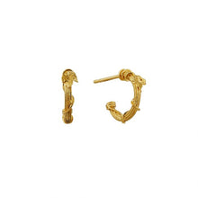 Load image into Gallery viewer, Overgrown Column Mini Hoop Earrings, Gold
