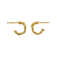 Load image into Gallery viewer, Overgrown Column Mini Hoop Earrings, Gold
