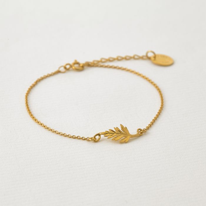 Little Fern Leaf Bracelet, Gold